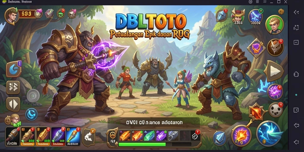 Menampilkan karakter dalam aksi pertempuran RPG yang mendebarkan.