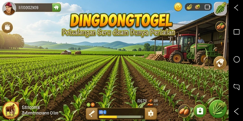 Gameplay seru dalam DINGDONGTOGEL saat bercocok tanam.