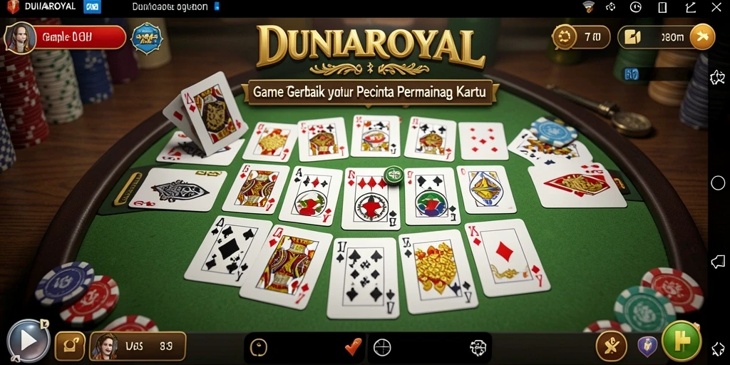 Screenshot gameplay DUNIAROYAL yang menampilkan serunya bermain Gaple.