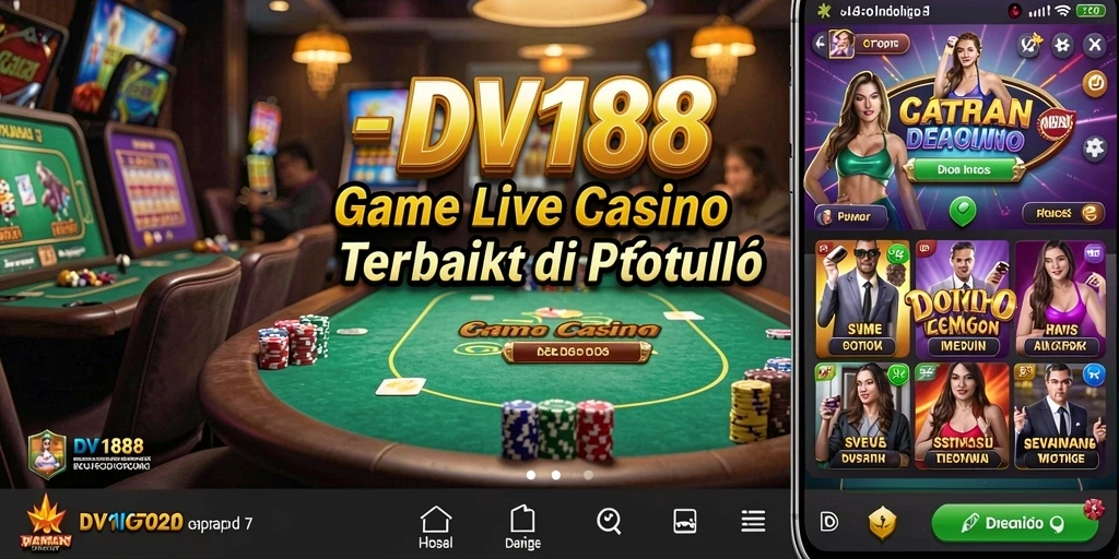 Tampilan gameplay Live Casino yang menarik dan interaktif di DV188.
