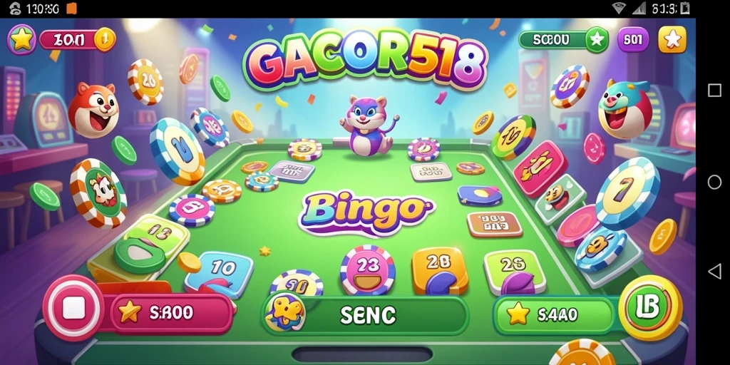 Screenshot gameplay GACOR518 menunjukkan momen seru dalam permainan Bingo.