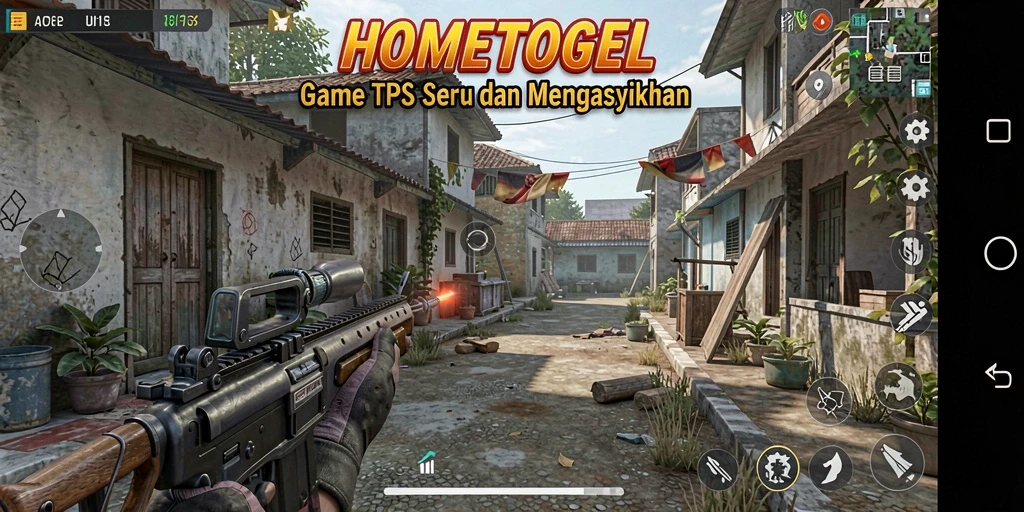 Tangkapan layar menunjukkan aksi seru dalam permainan TPS HOMETOGEL.