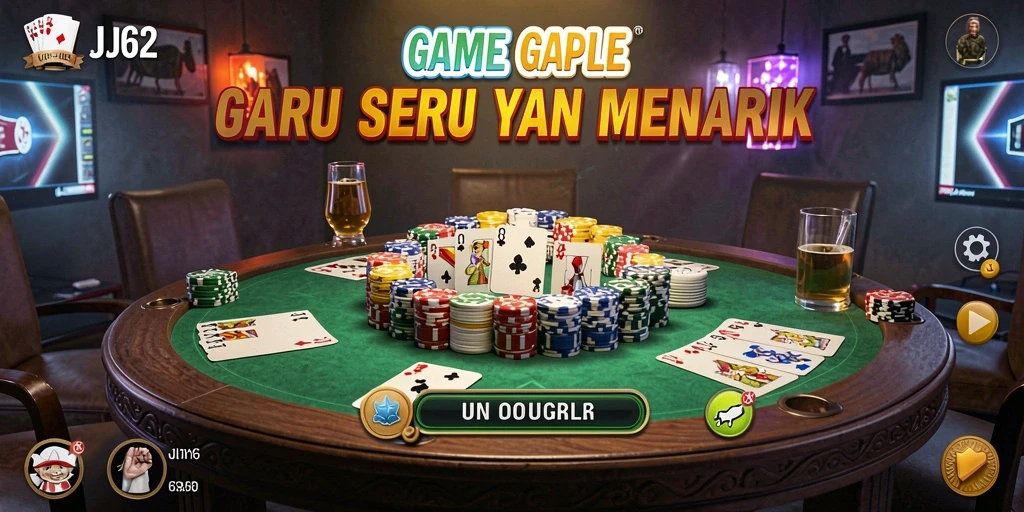 Tampilan gameplay seru dari permainan Gaple JJ62.