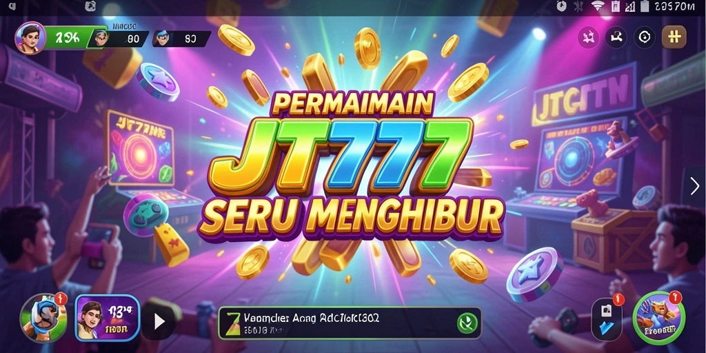 Gameplay seru dan menantang dari JT777 di layar.