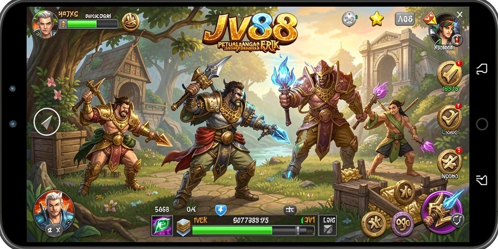 Tampilan gameplay JV88 yang menarik dengan aksi RPG yang seru.