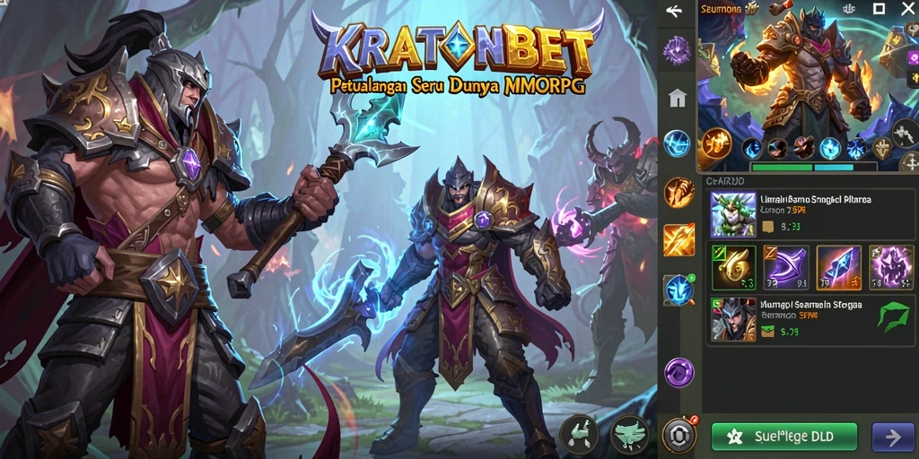 Gameplay seru KRATONBET dengan karakter menarik dan petualangan fantastis.