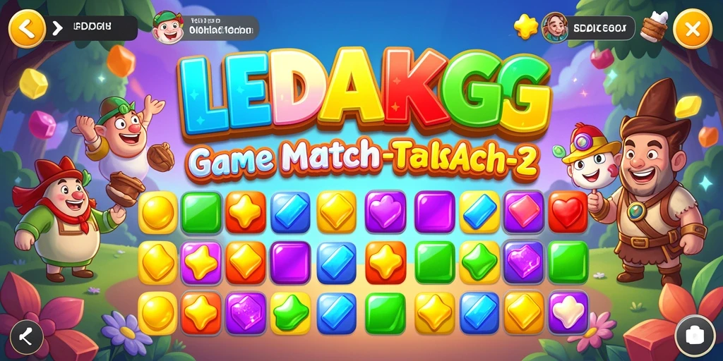 Tangkapan layar LEDAKGG menampilkan gameplay seru Match-3.