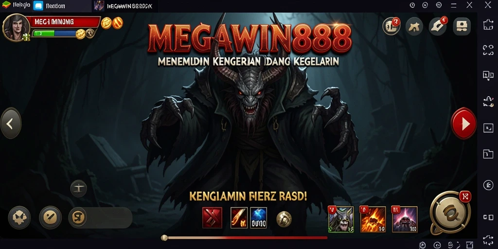 Screenshot gameplay menampilkan suasana menyeramkan di dalam <strong>MEGAWIN888</strong>.