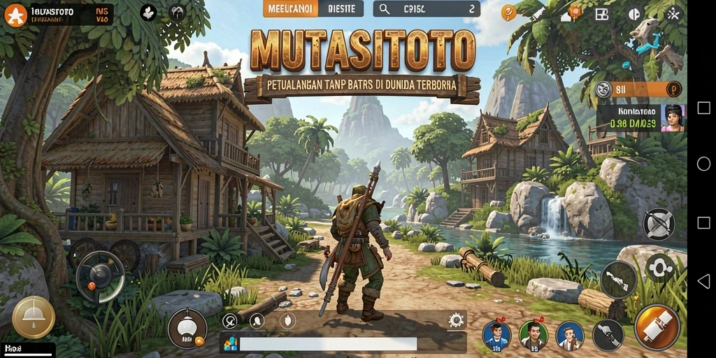 Tangkapan layar gameplay <strong>MUTASITOTO</strong> menunjukkan petualangan di dunia terbuka yang menakjubkan.