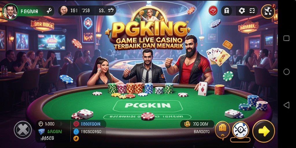 Tampilan terbaik dari gameplay Live Casino di PGKING.