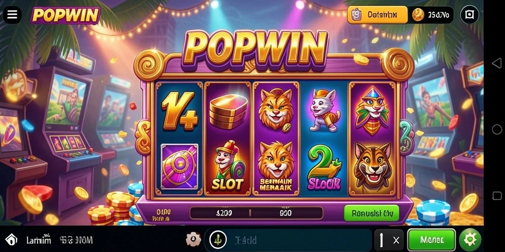Tampilan gameplay Slot POPWIN yang seru dan memukau.