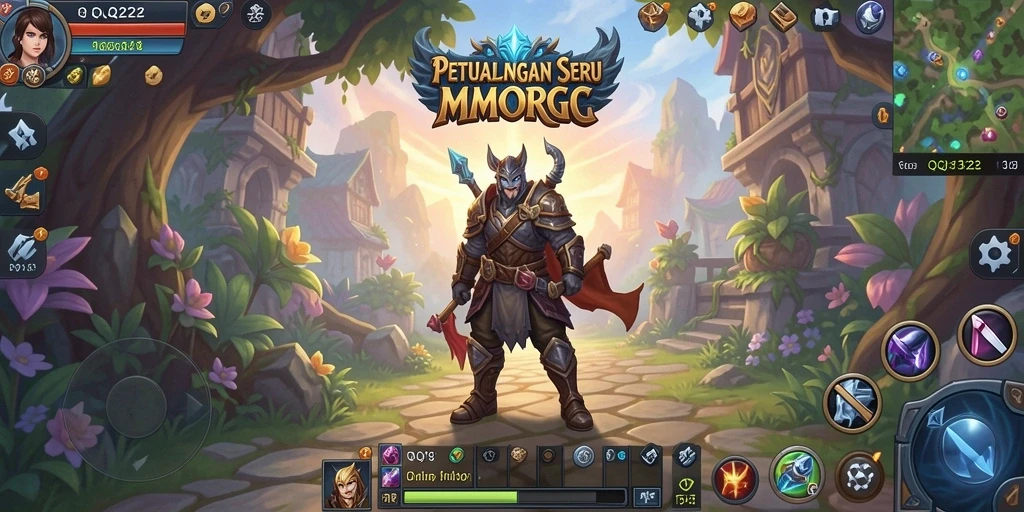Screenshot gameplay yang menampilkan petualangan seru di QQ222.