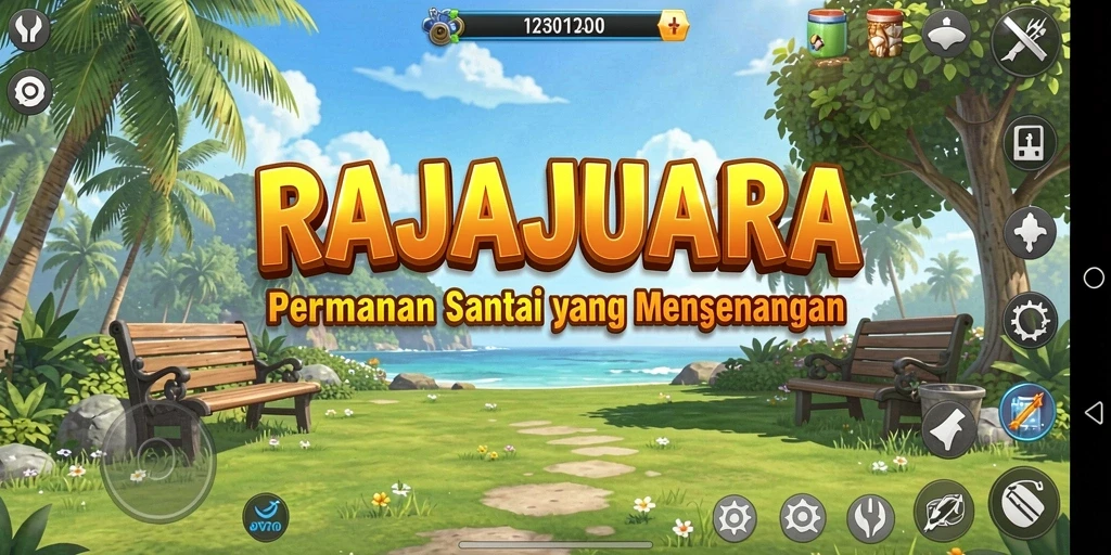 Tampilan gameplay menarik dari RAJAJUARA yang memikat.