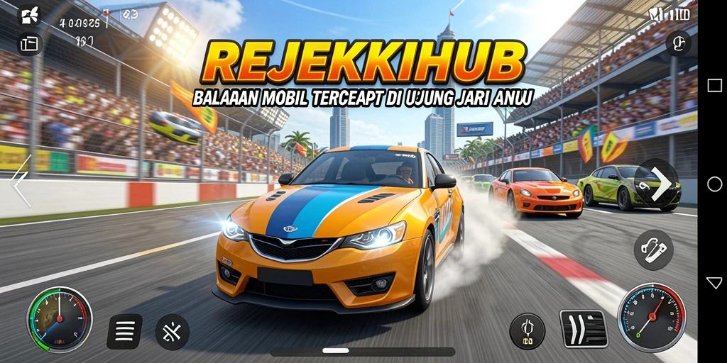 Screenshot gameplay dari balapan seru di REJEKIHUB.