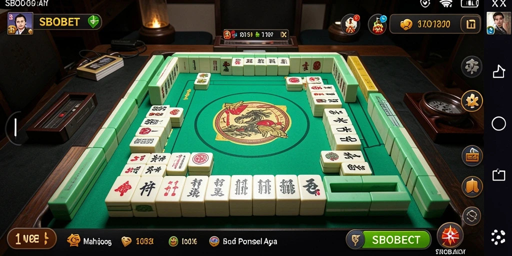 Screenshot utama SBOBET menampilkan gameplay Mahjong yang menarik.