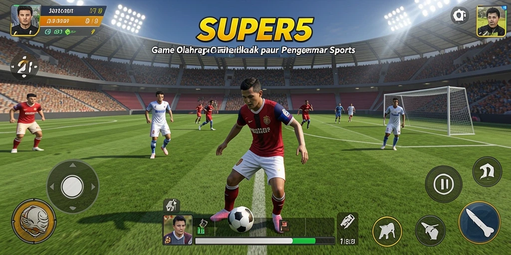 Gameplay menarik dalam SUPER5 menunjukkan berbagai cabang olahraga.