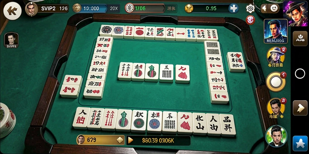 Tampilan gameplay SVIP2 dengan aksi mencocokkan ubin Mahjong yang seru.