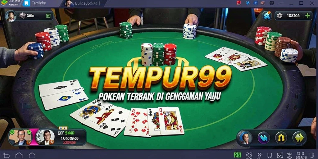 Tampilan gameplay Poker yang intens dan menegangkan.