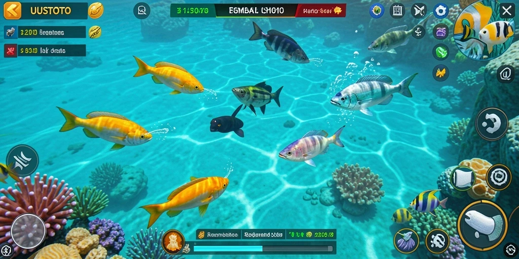 Screenshot UUSTOTO menampilkan aksi menembak ikan yang seru dan menarik.