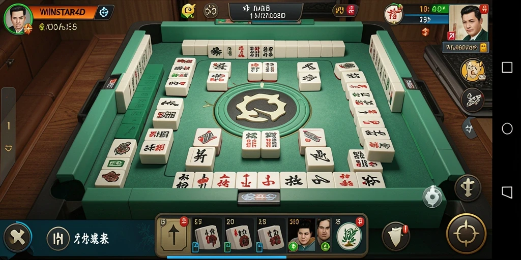 Gambar gameplay WINSTAR4D yang menampilkan aksi seru permainan Mahjong.