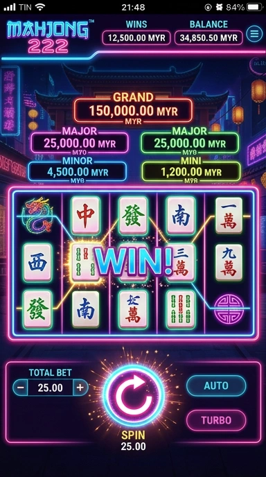 Screenshot aplikasi mahjong222 dengan berbagai pilihan aplikasi.